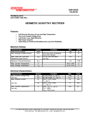 SHD120235 Datasheet PDF Sensitron