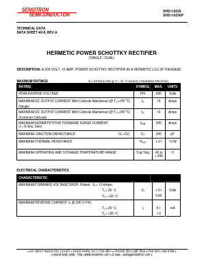 SHD119236 Datasheet PDF Sensitron