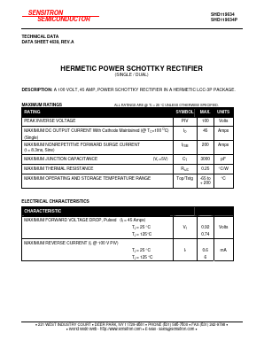 SHD119634 Datasheet PDF Sensitron