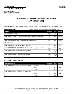 SHD115512B Datasheet PDF Sensitron