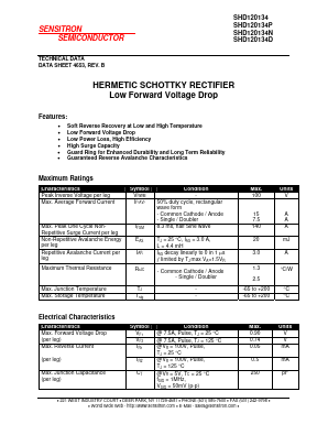 SHD120134 Datasheet PDF Sensitron