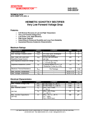 SHD120223 Datasheet PDF Sensitron