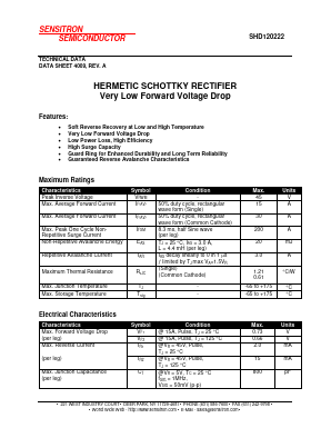 SHD120222 Datasheet PDF Sensitron