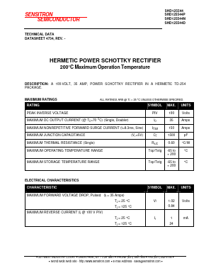 SHD125544 Datasheet PDF Sensitron