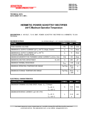 SHD125144N Datasheet PDF Sensitron