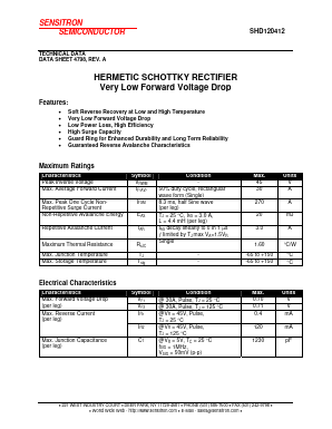 SHD120412 Datasheet PDF Sensitron