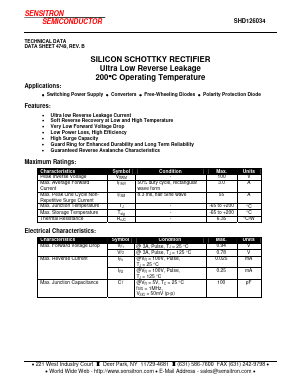 SHD126034 Datasheet PDF Sensitron