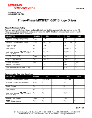 SCP-4167 Datasheet PDF Sensitron