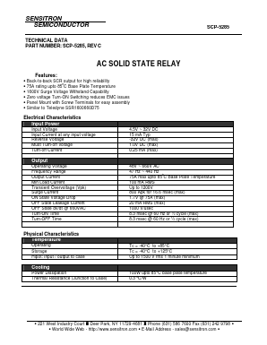 SCP-5285 Datasheet PDF Sensitron