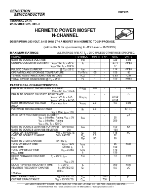 2N7225 Datasheet PDF Sensitron