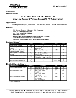 SD200SA60A Datasheet PDF Sensitron