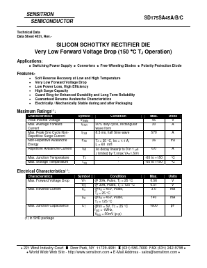 SD175SA45A Datasheet PDF Sensitron