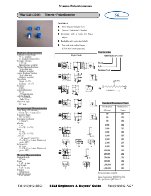 WIW1028-F-101 Datasheet PDF Sharma Electro Components,Inc