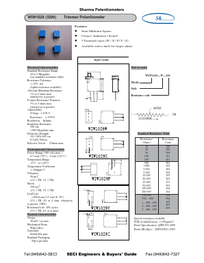 WIW1029Y Datasheet PDF Sharma Electro Components,Inc