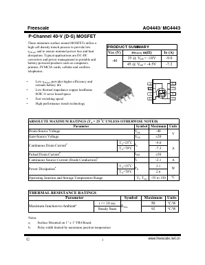 MC4443 Datasheet PDF SHENZHENFREESCALE