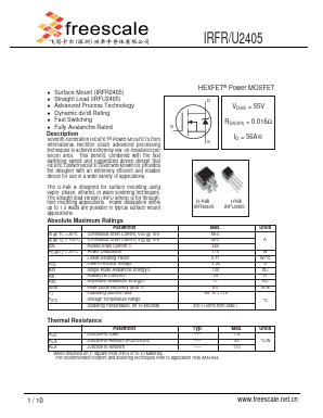 IRFR2405 Datasheet PDF SHENZHENFREESCALE