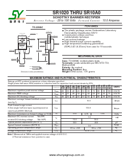 SR1030 Datasheet PDF Shunye Enterprise