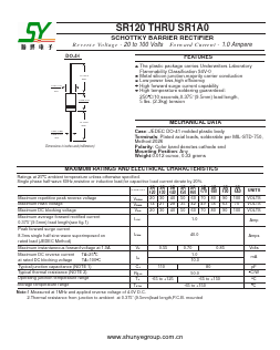 SR170 Datasheet PDF Shunye Enterprise