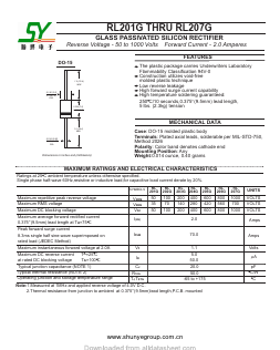 RL202G Datasheet PDF Shunye Enterprise