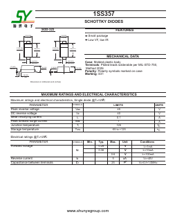 1SS357 Datasheet PDF Shunye Enterprise
