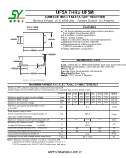 UF5G Datasheet PDF Shunye Enterprise