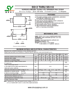 SS110 Datasheet PDF Shunye Enterprise