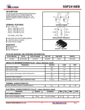 SSF2418EB Datasheet PDF Silikron Semiconductor Co.,LTD.