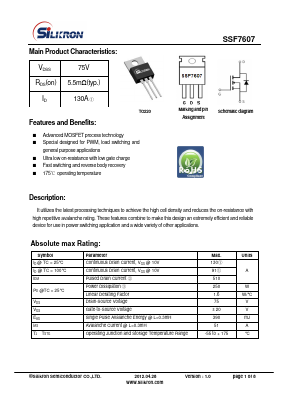 SSF7607 Datasheet PDF Silikron Semiconductor Co.,LTD.