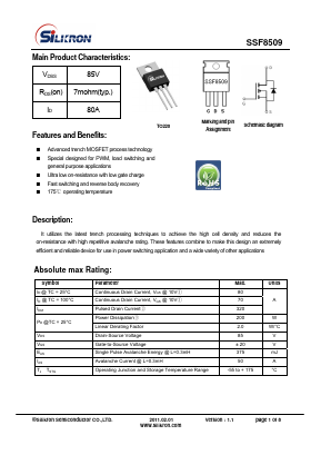 SSF8509 Datasheet PDF Silikron Semiconductor Co.,LTD.