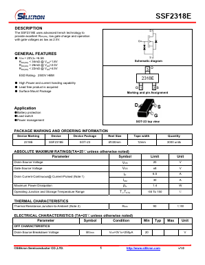 SSF2318E Datasheet PDF Silikron Semiconductor Co.,LTD.