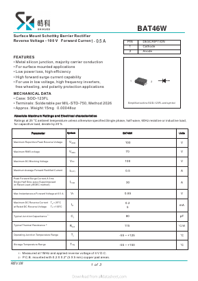 BAT46W Datasheet PDF SHIKE Electronics