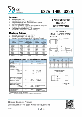 US2D Datasheet PDF SHIKE Electronics