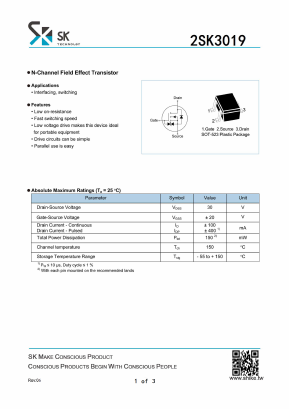 K3019 Datasheet PDF SHIKE Electronics