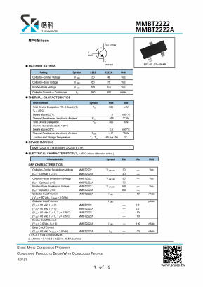 MMBT2222A Datasheet PDF SHIKE Electronics