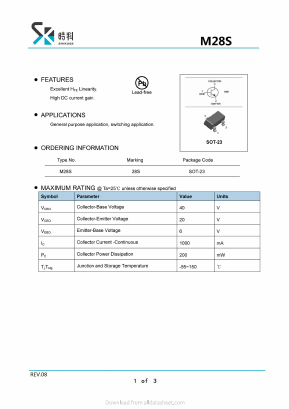 M28S Datasheet PDF SHIKE Electronics