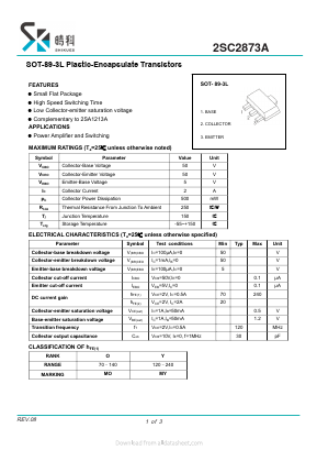 2SC2873A Datasheet PDF SHIKE Electronics