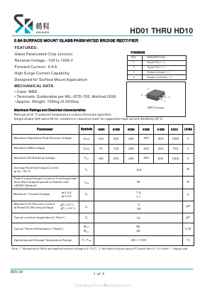 HD01 Datasheet PDF SHIKE Electronics