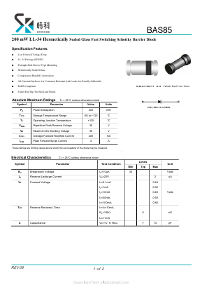 BAS85 Datasheet PDF SHIKE Electronics