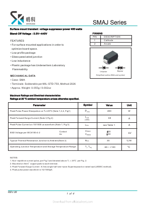 SMAJ200CA Datasheet PDF SHIKE Electronics