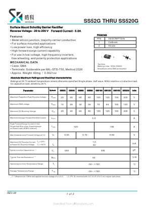 SS510G Datasheet PDF SHIKE Electronics