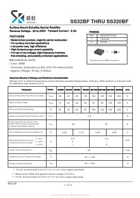 SS310BF Datasheet PDF SHIKE Electronics