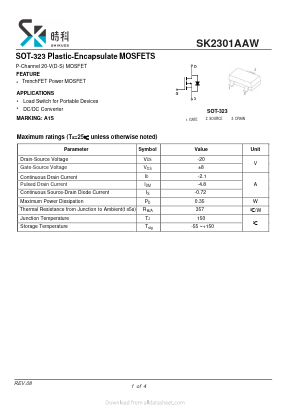 SK2301AAW Datasheet PDF SHIKE Electronics