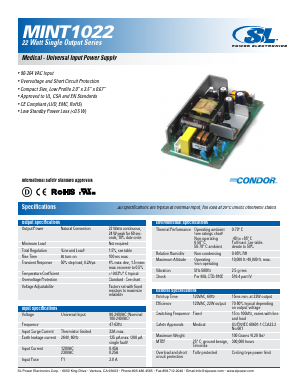 MINT1022A1205I01 Datasheet PDF SL Power Electronics