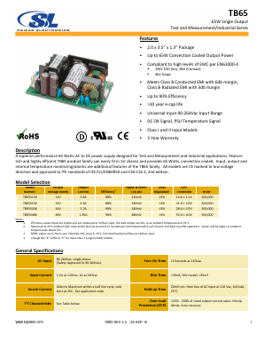 TB65 Datasheet PDF SL Power Electronics