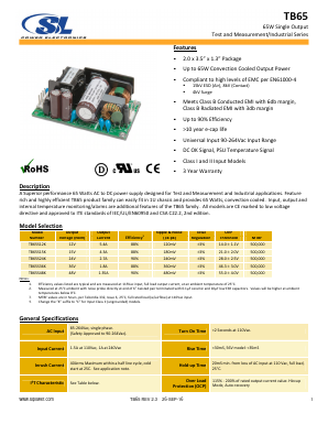 TB65 Datasheet PDF SL Power Electronics