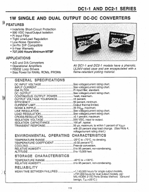 DC1-1 Datasheet PDF SL Power Electronics