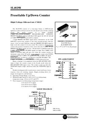 SL4029B Datasheet PDF System Logic Semiconductor