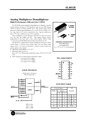 SL4052B Datasheet PDF System Logic Semiconductor