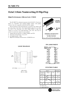 SL74HC374D Datasheet PDF System Logic Semiconductor