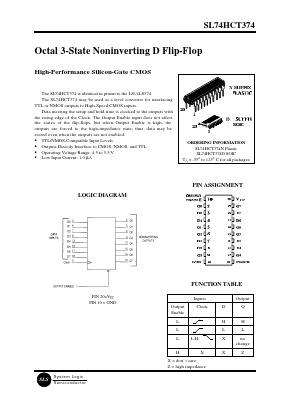 SL74HCT374 Datasheet PDF System Logic Semiconductor